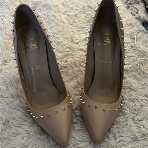 Christian Louboutin Beige Studded Heels